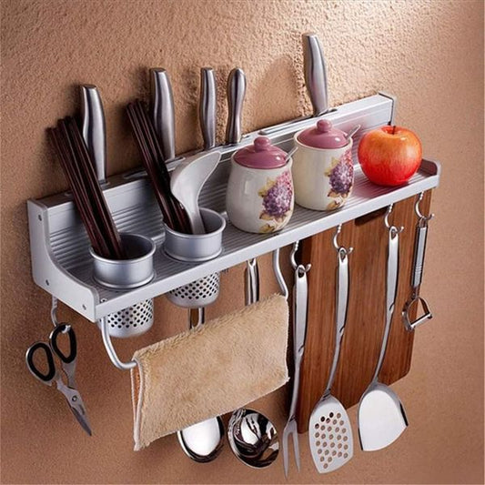 Wall Hanging Aluminum Kitchen Rack