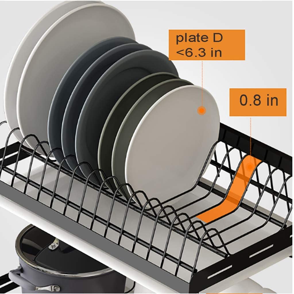 Wall Mounted Dish Drainer, Hanging Kitchen Dish Drying Rack.