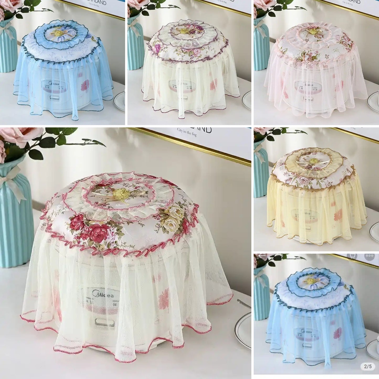 Printed Lace Dust proof Rice Cooker