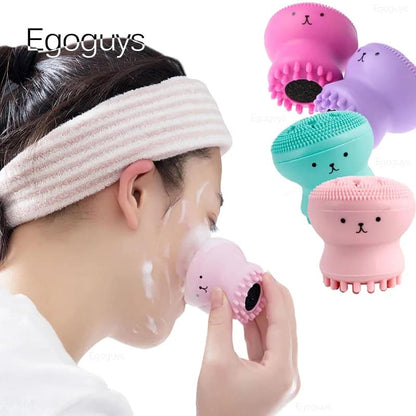 Silicone Scrubber Face Cleaner Octopus brush .