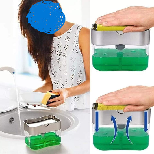 2-in-1 Soap Dispenser With Sponge