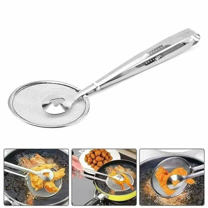 2-in-1 Oil-Frying Filter Clip, Kitchen Food Strainer Tongs for Fried Food