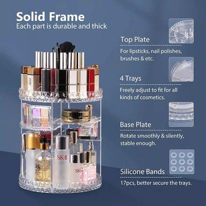 360 Degree Rotation Cosmetic Organizer Box