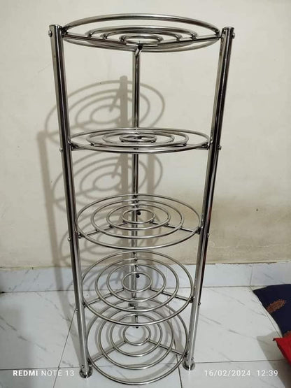 5 Layer Kitchen Steel Pot Rack