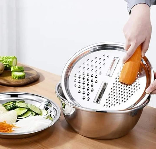 3 In 1 Vegetable Cutter with Drain Basket.