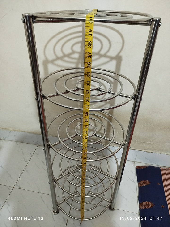 5 Layer Kitchen Steel Pot Rack