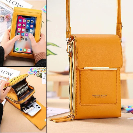 Solid Color PU Leather Crossbody Shoulder Bags