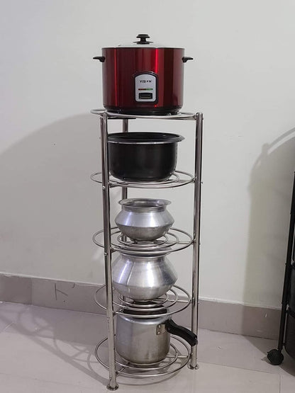 5 Layer Kitchen Steel Pot Rack