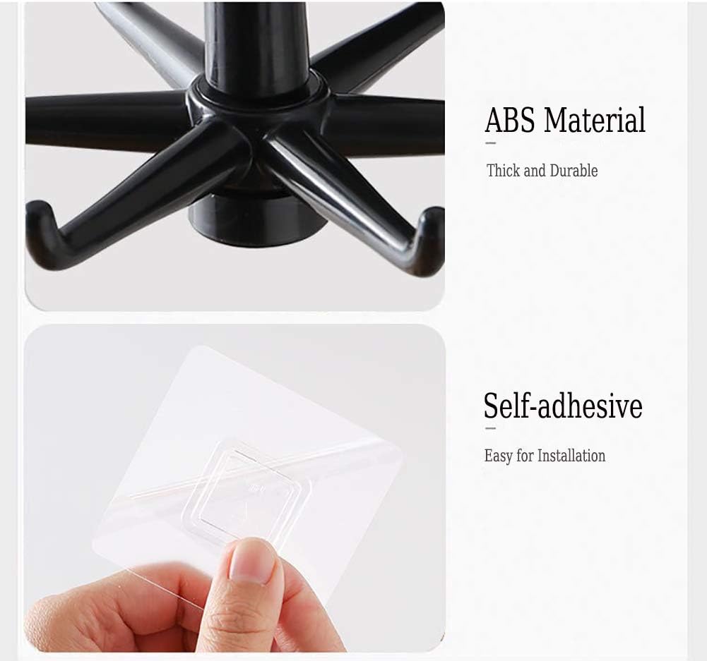 360 Degrees Rotating Folding Hook Self-Adhesive Hook