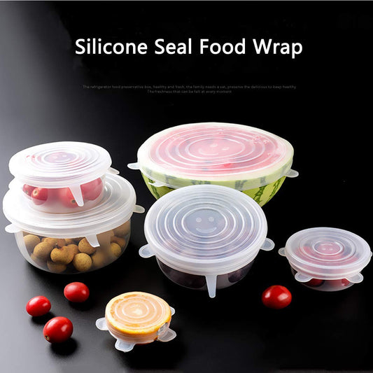 6pcs Reusable Silicone Silicone Bowl Cover