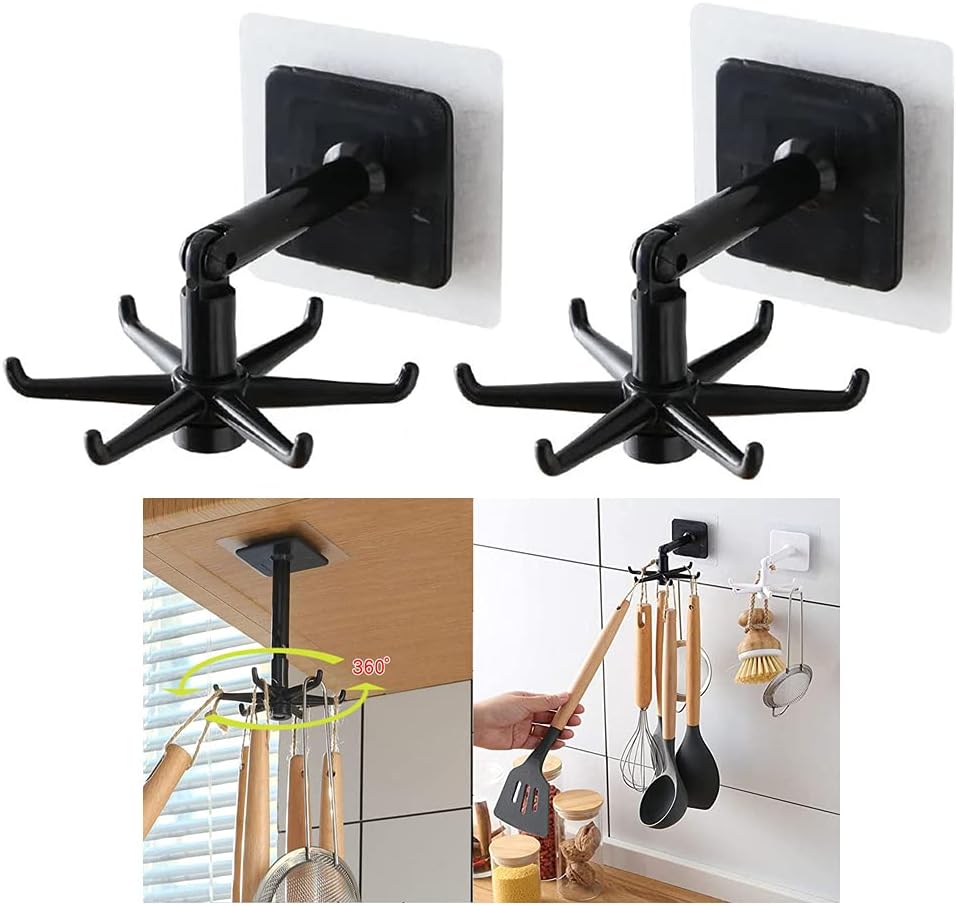 360 Degrees Rotating Folding Hook Self-Adhesive Hook