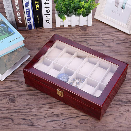 Wooden 12 slot watch box